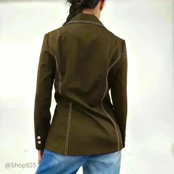 Jack Winter Women's Blazer Long Sleeve Pockets Jacket Brown Size - Picture 8 of 10